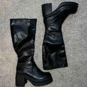 Knee High Black Boots, size 6.5